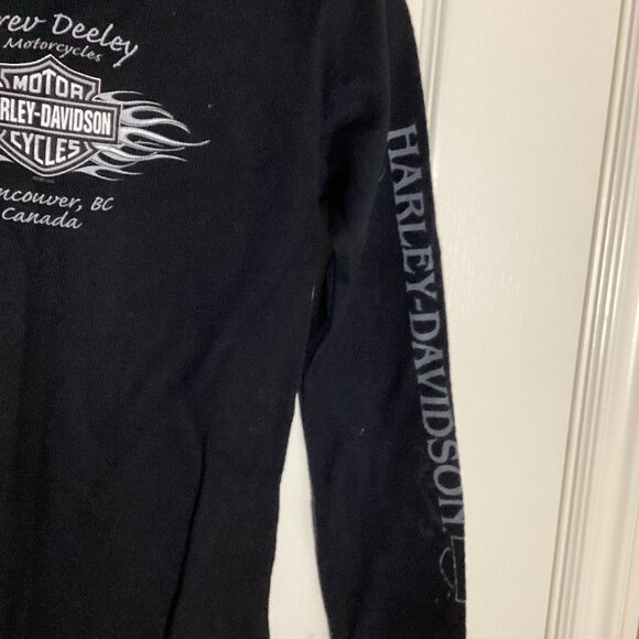 Harley Davidson Kids Black Long Sleeve T-Shirt High Neck Motorcycle Boy Girl - Picture 4 of 7